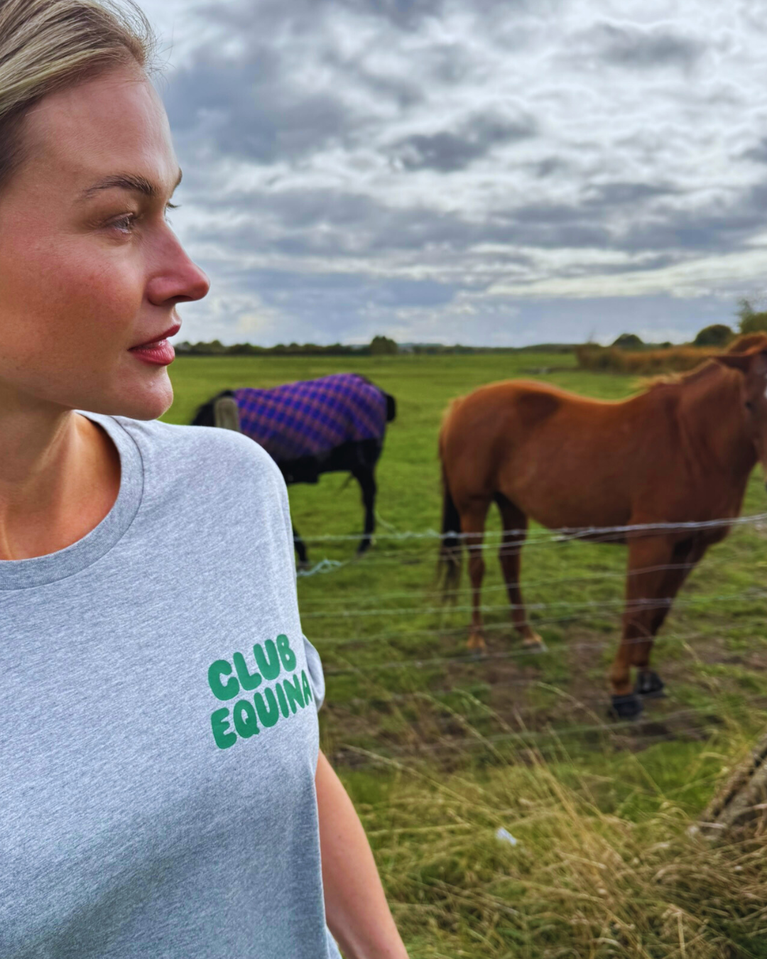 Club Equina Riders T-Shirt Sports Grey